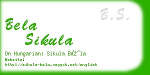 bela sikula business card